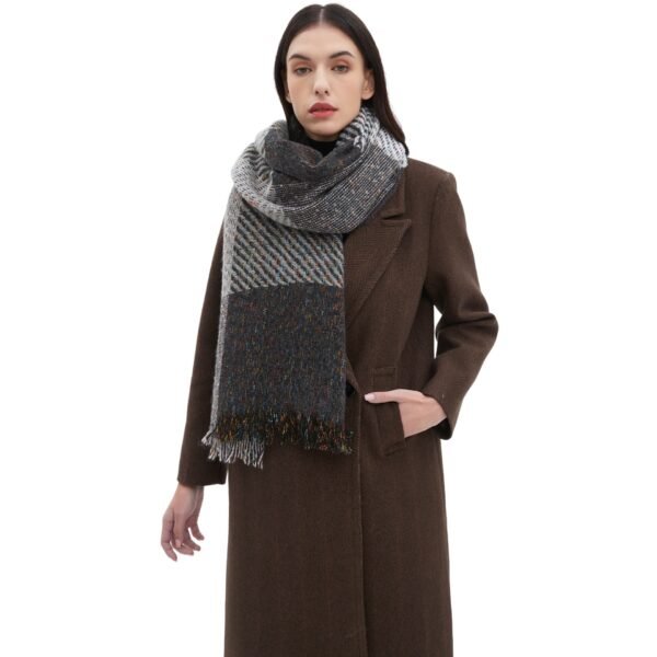 Men's And Women's Large Plaid Scarf Shawl - Image 5