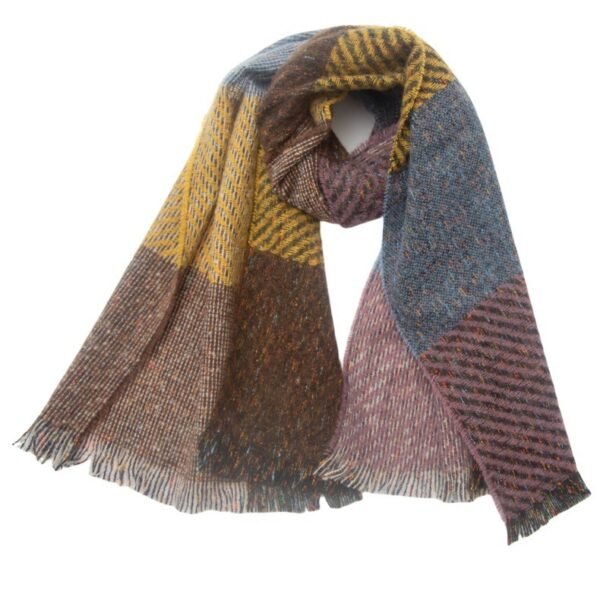 Men's And Women's Large Plaid Scarf Shawl - Image 8