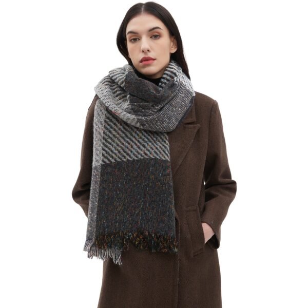 Men's And Women's Large Plaid Scarf Shawl - Image 4