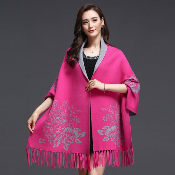 Mid-length Tassels Loose-fitting Knitted Cardigan Thickened Sweater Cashmere Outerwear - Image 10