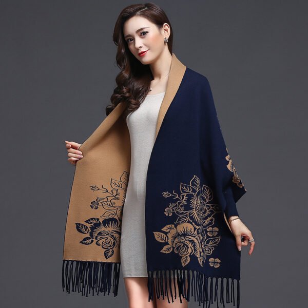 Mid-length Tassels Loose-fitting Knitted Cardigan Thickened Sweater Cashmere Outerwear - Image 8