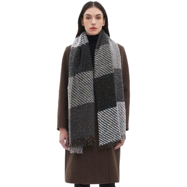 Men's And Women's Large Plaid Scarf Shawl - Image 3