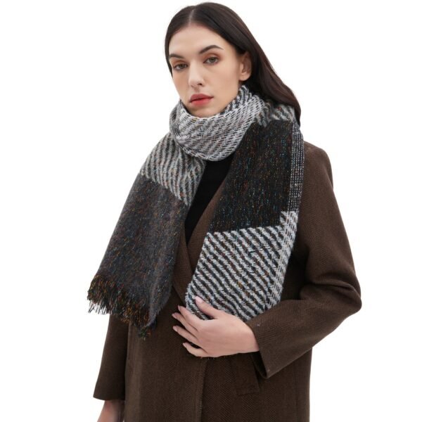 Men's And Women's Large Plaid Scarf Shawl - Image 2