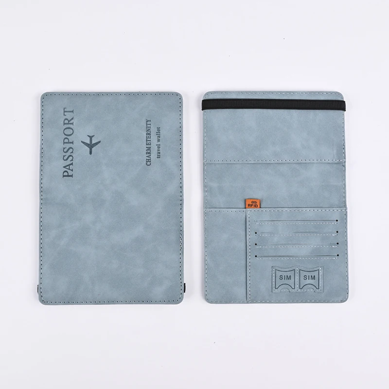 Men PU Leather Wallet Travel Passport Purse Card Male Travel Accessories Hand Carry Passport Business Cards Holder Wallet - Image 23