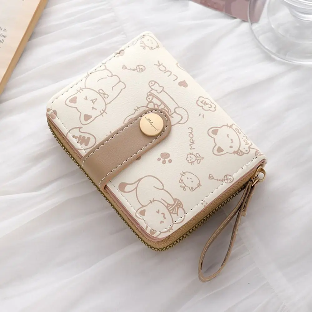 Cute Cat Coin Purse Women Fashion Short Wallet PU Leather Large Capacity Wallet Lightweight ID Card Holder Travel Cash Coin Bag - Image 19