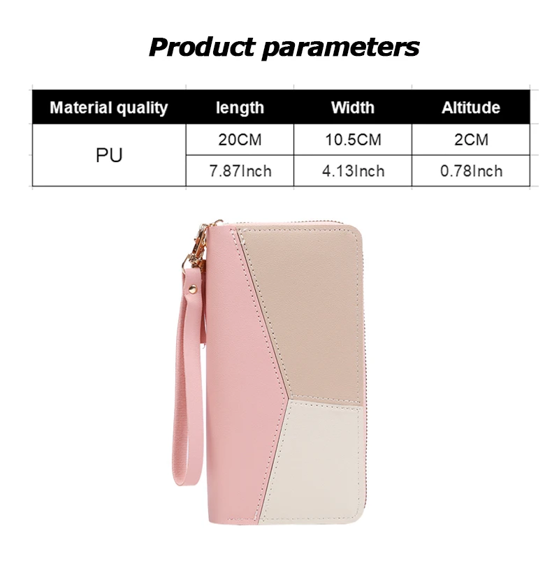 Fashion Zipper Wallets Womens Long Purses Handbags Coin Purse Cards Holder PU Leather Billfold Wallet - Image 10