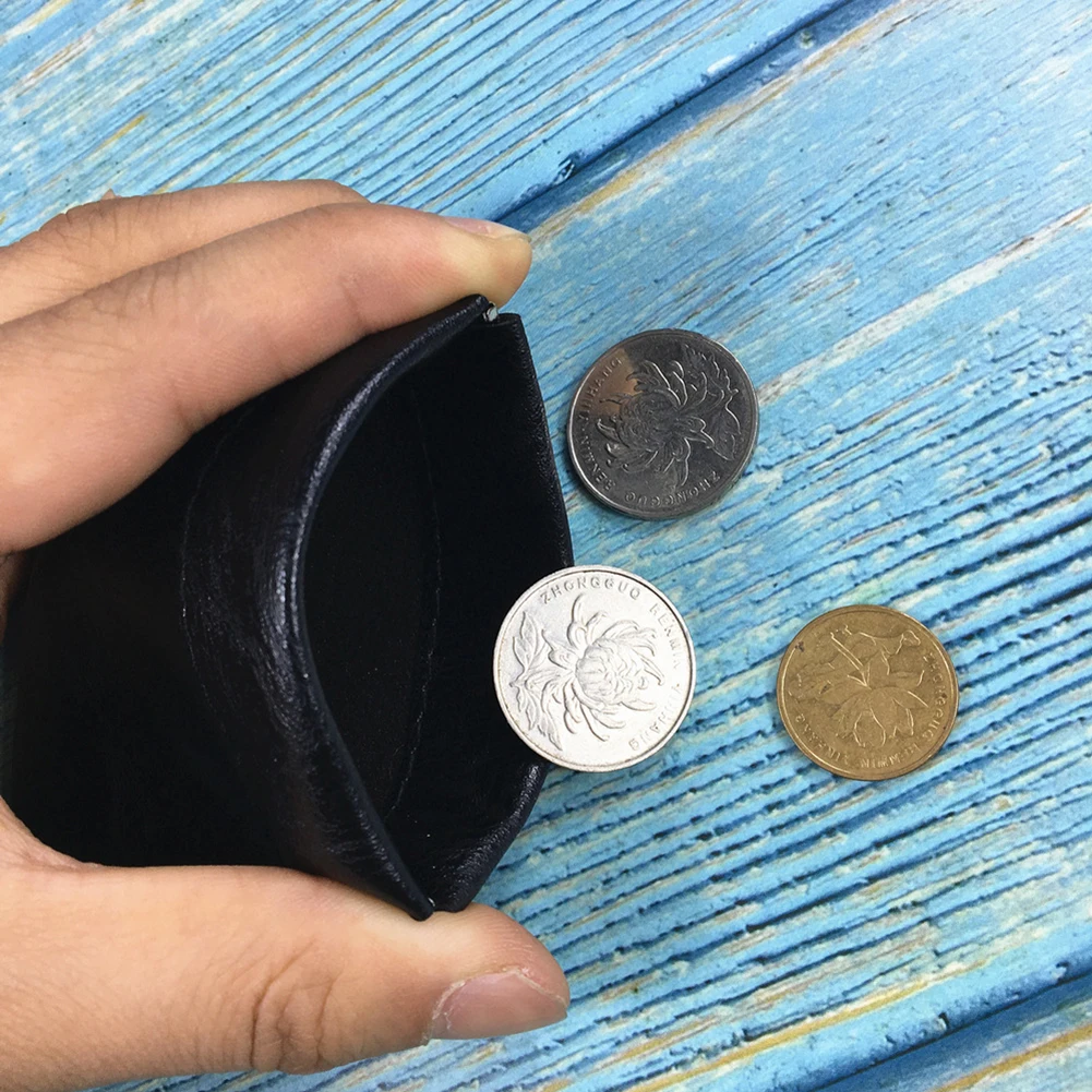 Pu Leather Coin Purse Women Men Small Mini Short Wallet Bag Money Change Key Earbuds Travel Credit Card Holder for Kids Girl - Image 3