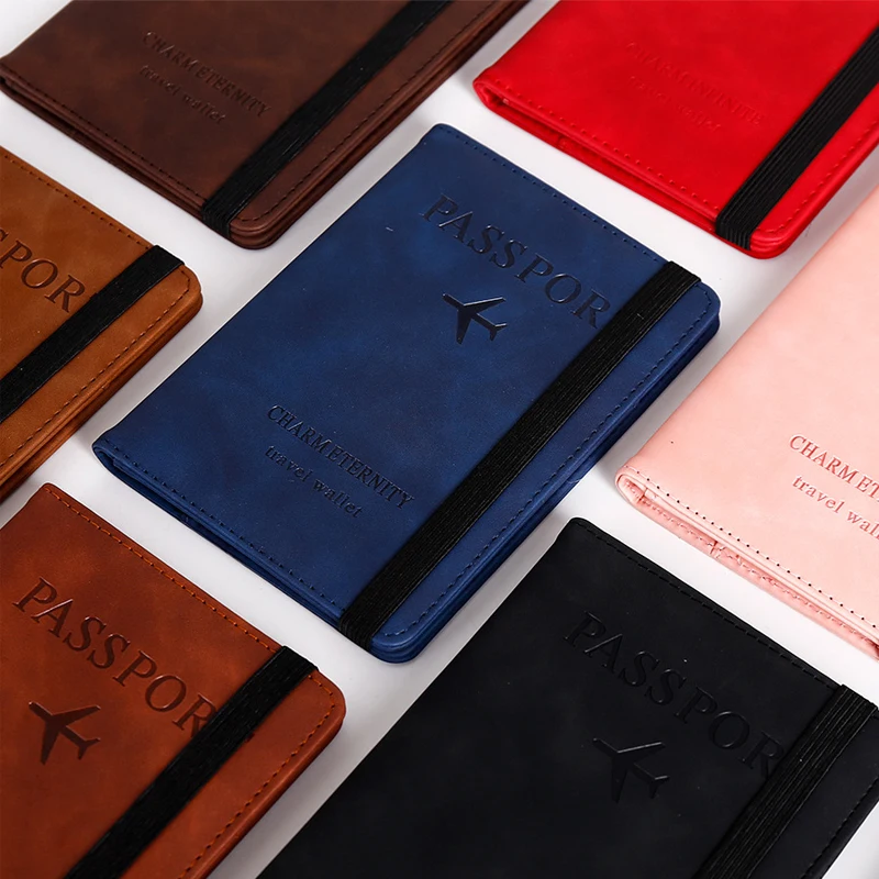 Men PU Leather Wallet Travel Passport Purse Card Male Travel Accessories Hand Carry Passport Business Cards Holder Wallet - Image 16