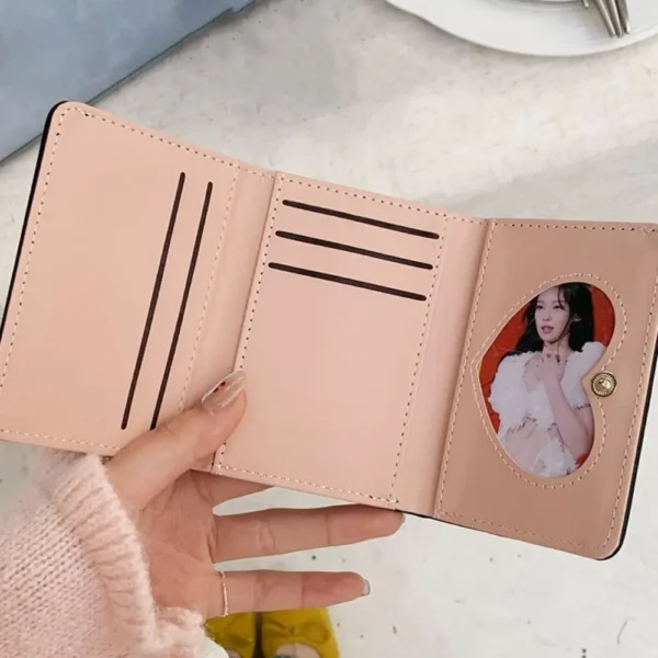 Pouch Kawaii Cute Tri-Fold Purses Portable Multiple Card Slot Bear Short Wallet Candy Color PU Leather Coin Purse Student - Image 20