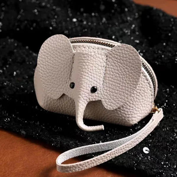 PU Leather Elephant Money Bag Women Coin Purse With Key Ring Multifunctional Zipper Storage Bags Key Case - Image 7