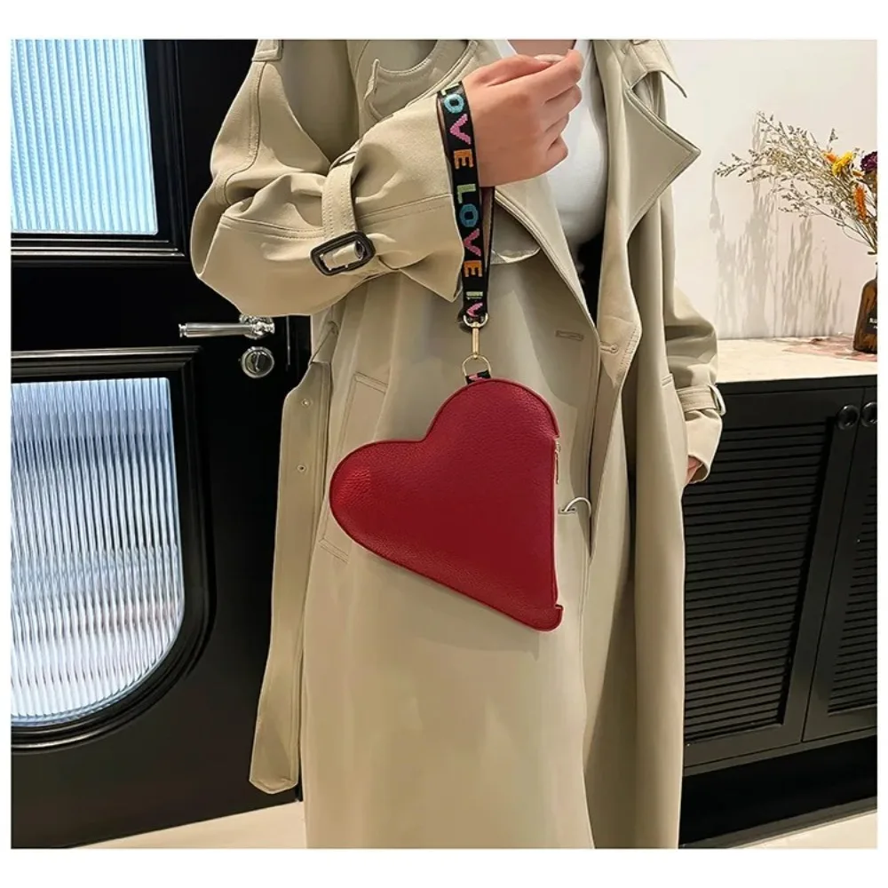 PU Coin Purse Trendy Female Bag Women Wallets New Heart-shaped Bag Zipper Purse Wrist Clutch Storage Portable Bag Fashion - Image 12