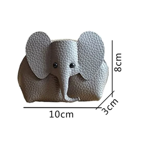 PU Leather Elephant Money Bag Women Coin Purse With Key Ring Multifunctional Zipper Storage Bags Key Case - Image 6