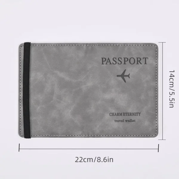 Men PU Leather Wallet Travel Passport Purse Card Male Travel Accessories Hand Carry Passport Business Cards Holder Wallet - Image 2