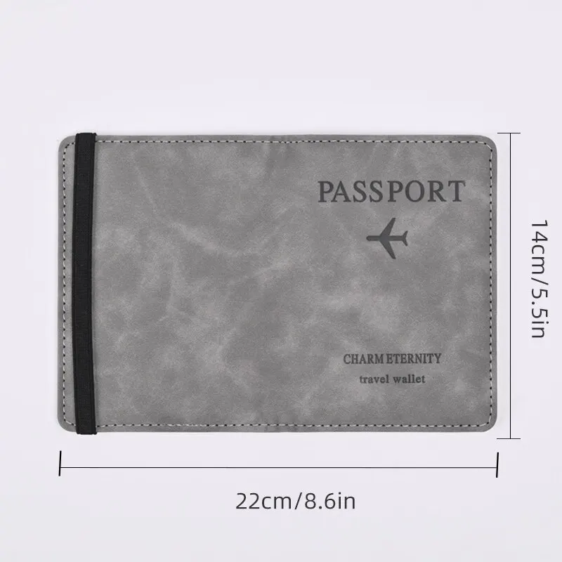 Men PU Leather Wallet Travel Passport Purse Card Male Travel Accessories Hand Carry Passport Business Cards Holder Wallet - Image 2