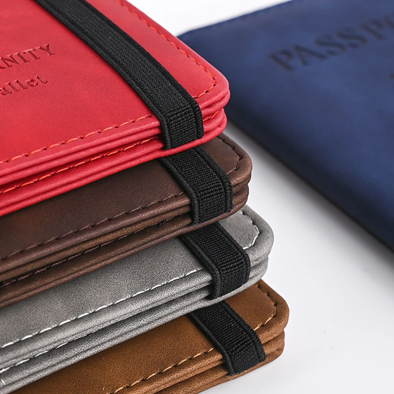 Men PU Leather Wallet Travel Passport Purse Card Male Travel Accessories Hand Carry Passport Business Cards Holder Wallet - Image 21