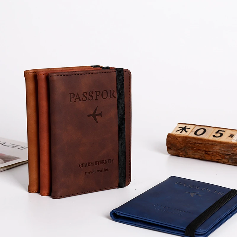 Men PU Leather Wallet Travel Passport Purse Card Male Travel Accessories Hand Carry Passport Business Cards Holder Wallet - Image 17