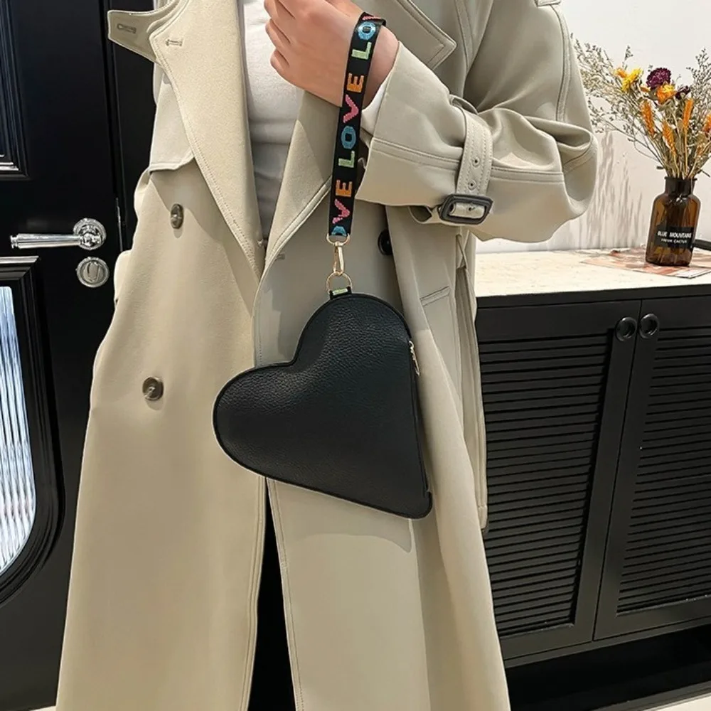 PU Coin Purse Trendy Female Bag Women Wallets New Heart-shaped Bag Zipper Purse Wrist Clutch Storage Portable Bag Fashion - Image 16