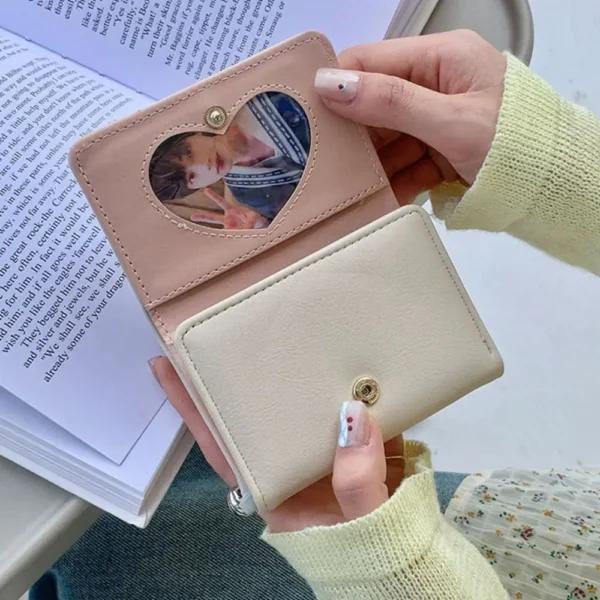 Pouch Kawaii Cute Tri-Fold Purses Portable Multiple Card Slot Bear Short Wallet Candy Color PU Leather Coin Purse Student - Image 19