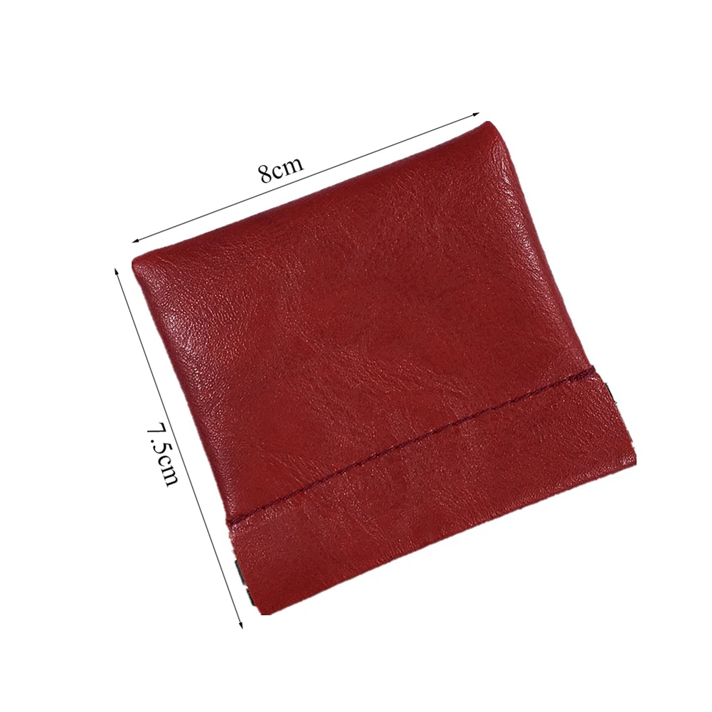 Pu Leather Coin Purse Women Men Small Mini Short Wallet Bag Money Change Key Earbuds Travel Credit Card Holder for Kids Girl - Image 2