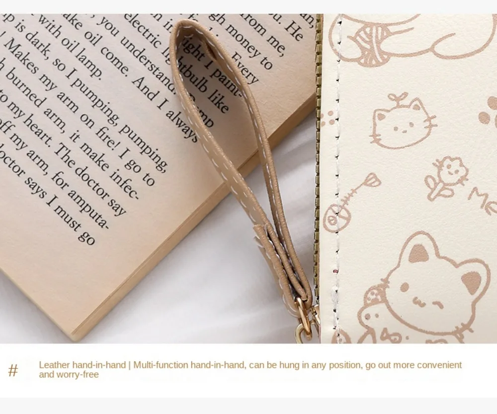 Cute Cat Coin Purse Women Fashion Short Wallet PU Leather Large Capacity Wallet Lightweight ID Card Holder Travel Cash Coin Bag - Image 15